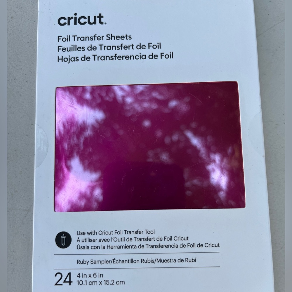 Cricut Ruby Foil Transfer Sheets 24 Pack